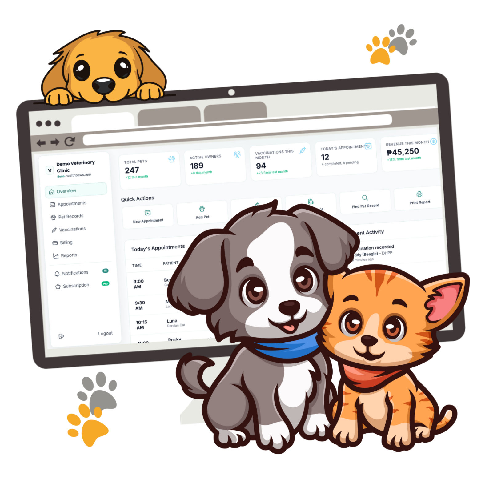 Veterinary software preview